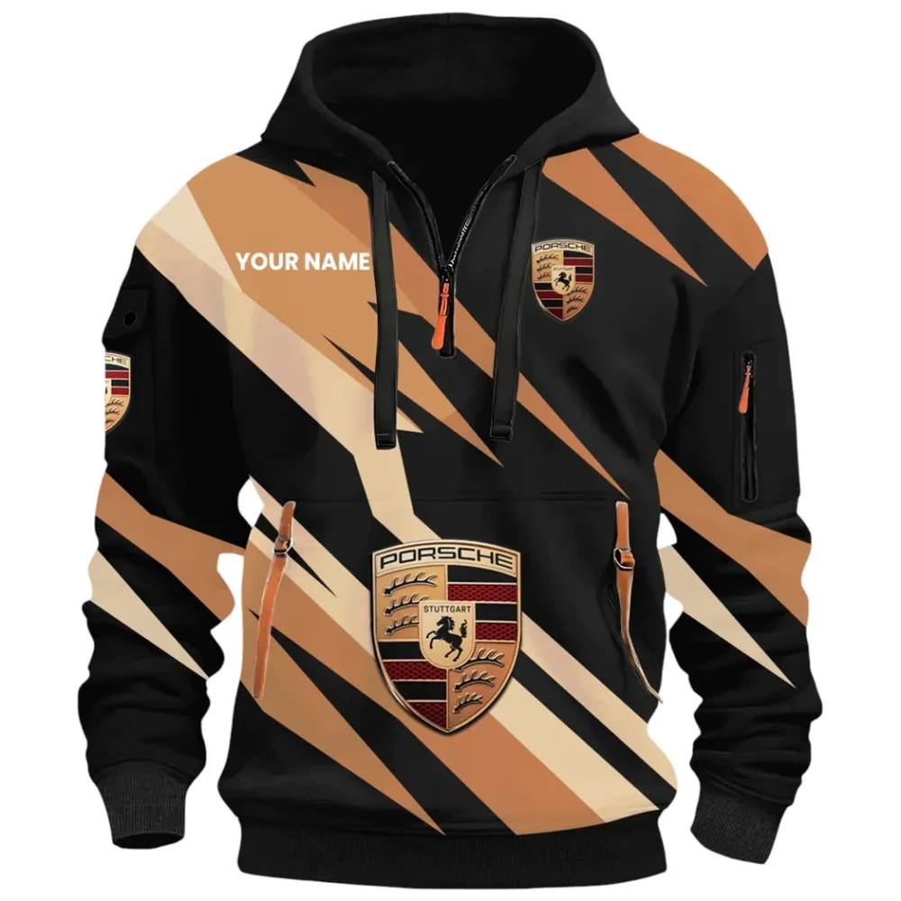 High-Speed Roadster Hoodie Half Zip 3D Print, Sporty Urban Comfort Hoodie CAR514100925151 - Image 2