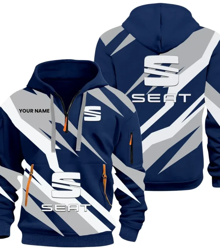 Affordable Sedan Hoodie Half Zip 3D Print, Rugged Casual Fit Hoodie CAR514100925152