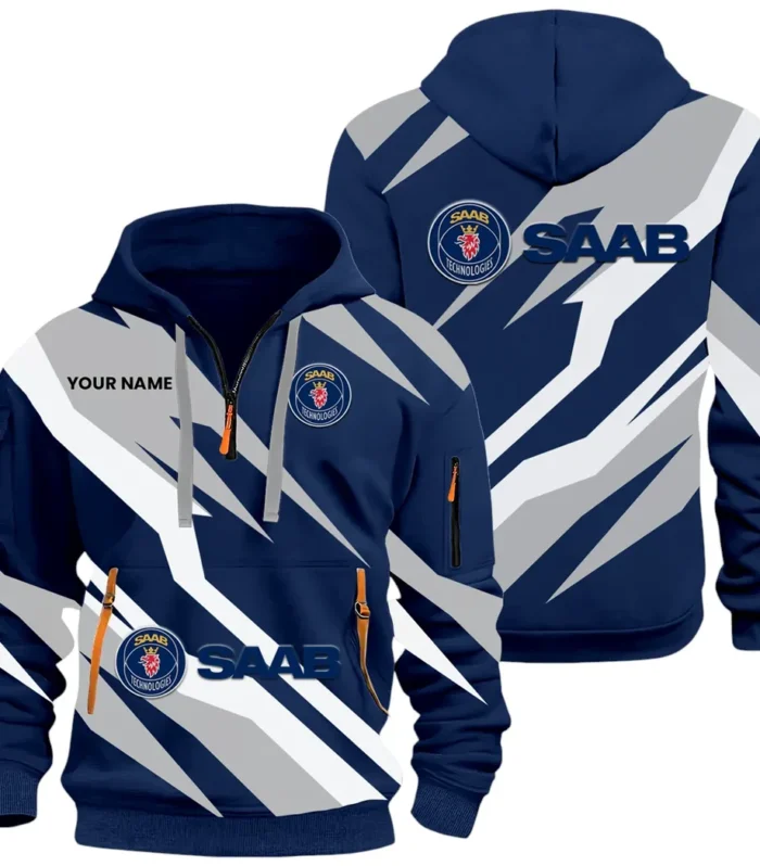 Utility Auto Hoodie Half Zip 3D Print, Sporty Urban Hoodie Style CAR514100925155