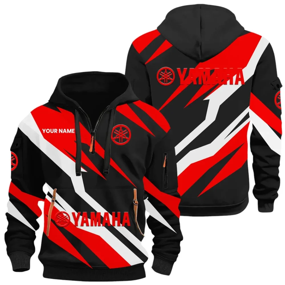 Dual-Sport Bike Hoodie Half Zip 3D Print, Rugged Casual Hoodie CAR514100925158