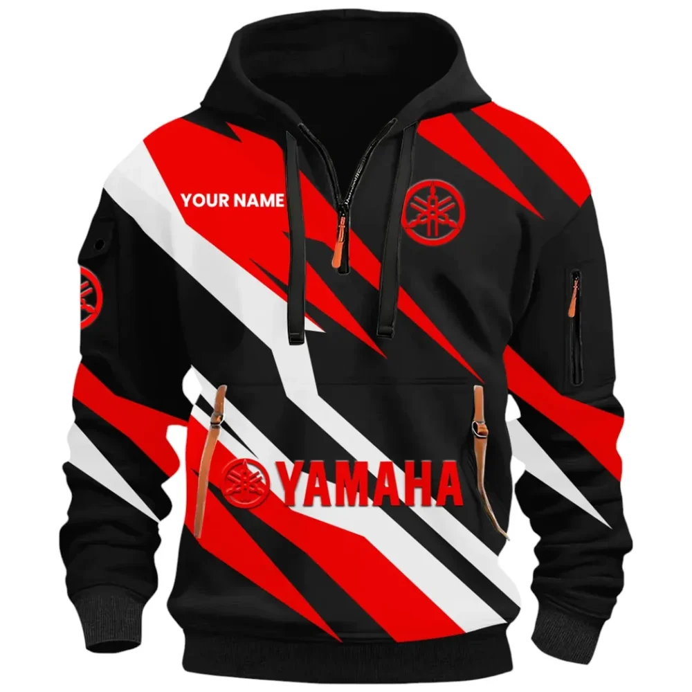 Dual-Sport Bike Hoodie Half Zip 3D Print, Rugged Casual Hoodie CAR514100925158 - Image 2