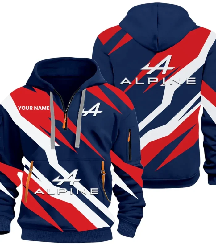 Sports Car Hoodie Half Zip 3D Print, Rugged Sporty Streetwear Hoodie CAR514100925161