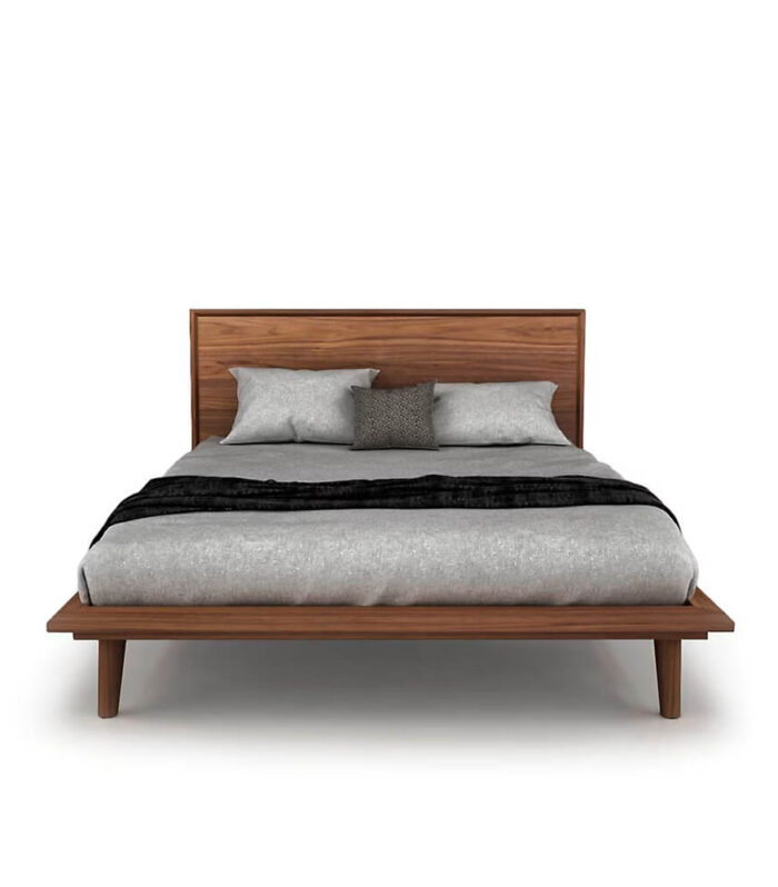 Herman Lowline Platform Bed - Natural Walnut Finish